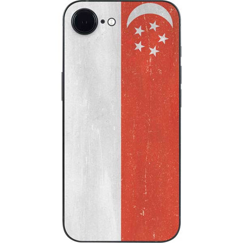 Singapore Flag Distressed iPhone 16e Skin